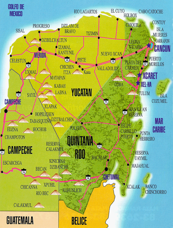 Map of Yucatan